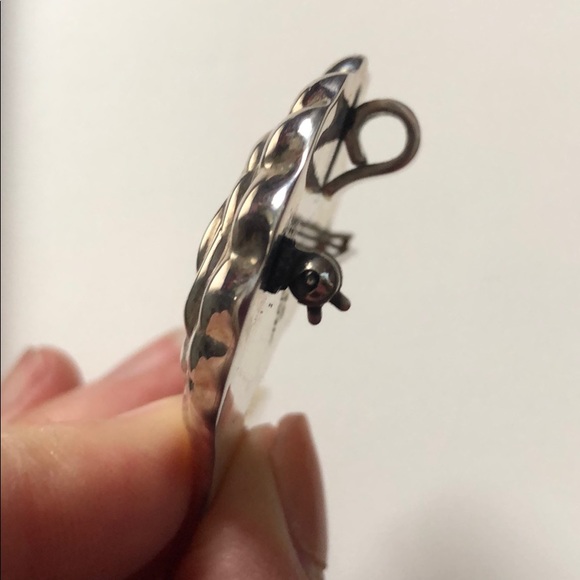 Puffy 80’s Sterling Silver Fish Pin-Pendant - Picture 8 of 8